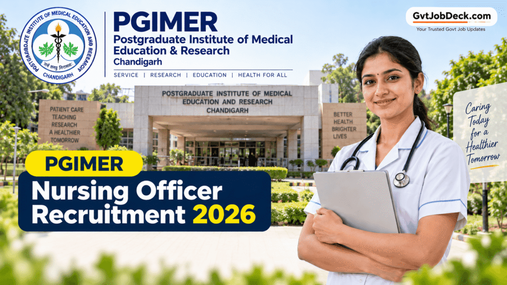 PGIMER Nursing Officer Recruitment 2026