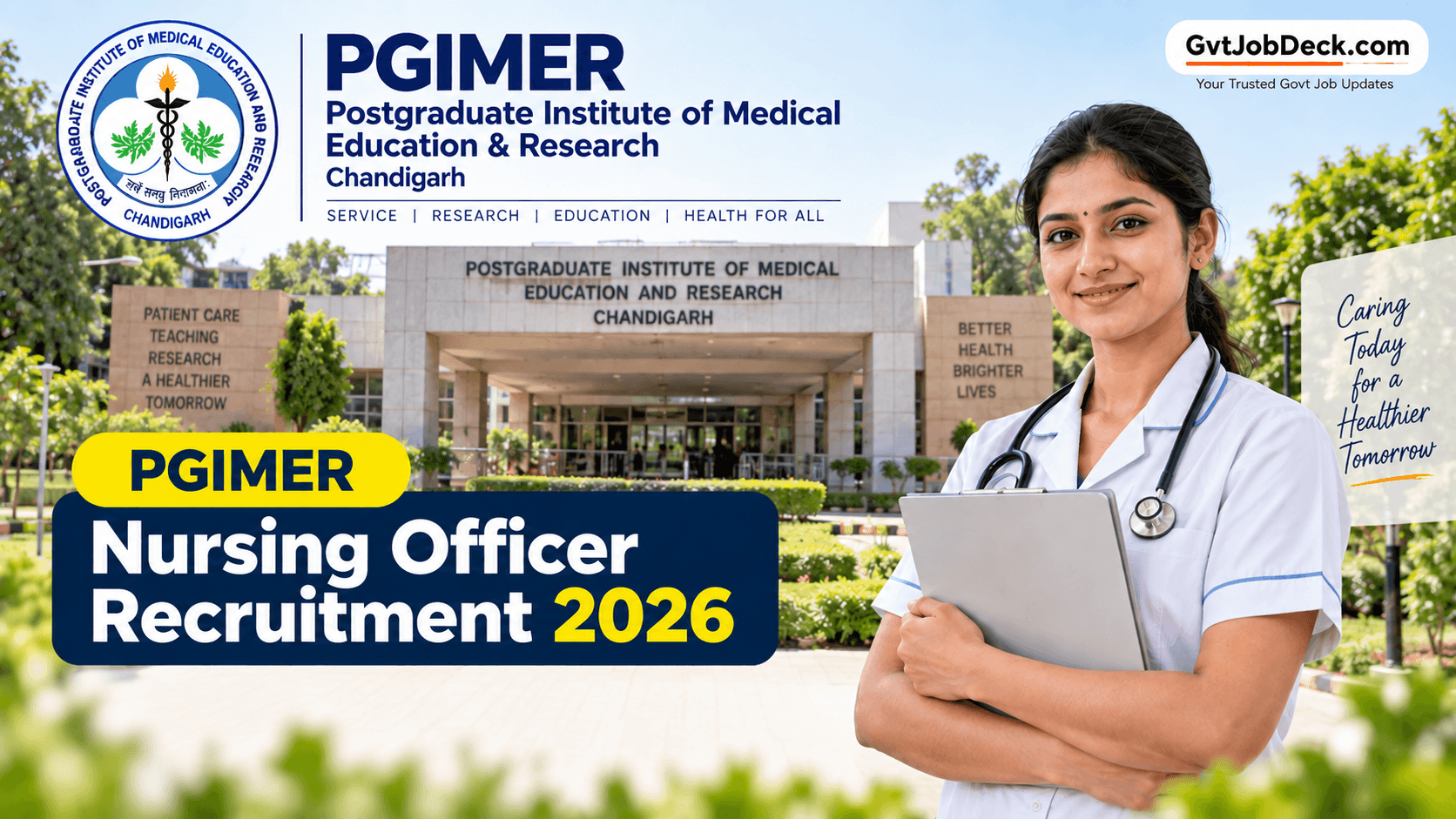 PGIMER Nursing Officer Recruitment 2026