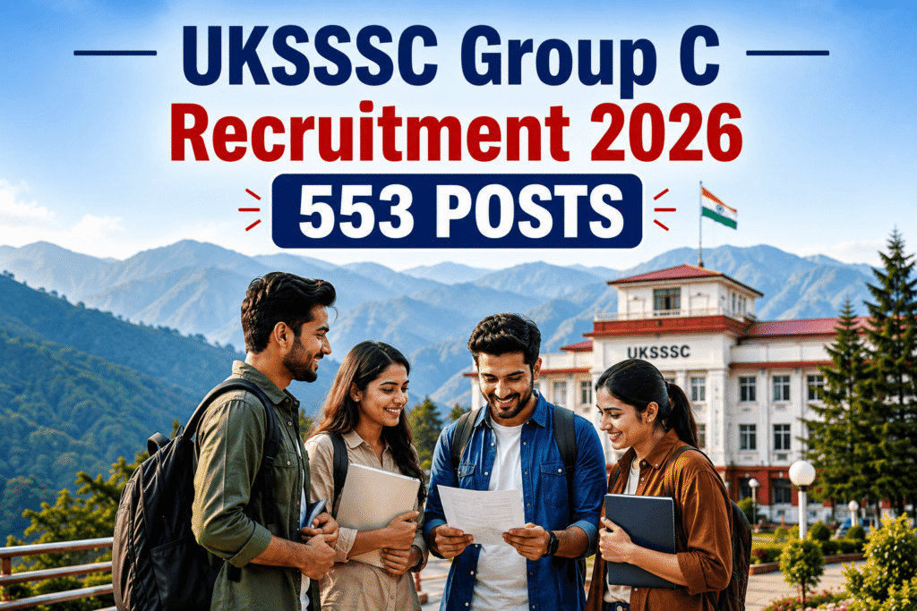 UKSSSC Group C Recruitment 2026 featuring 553 posts
