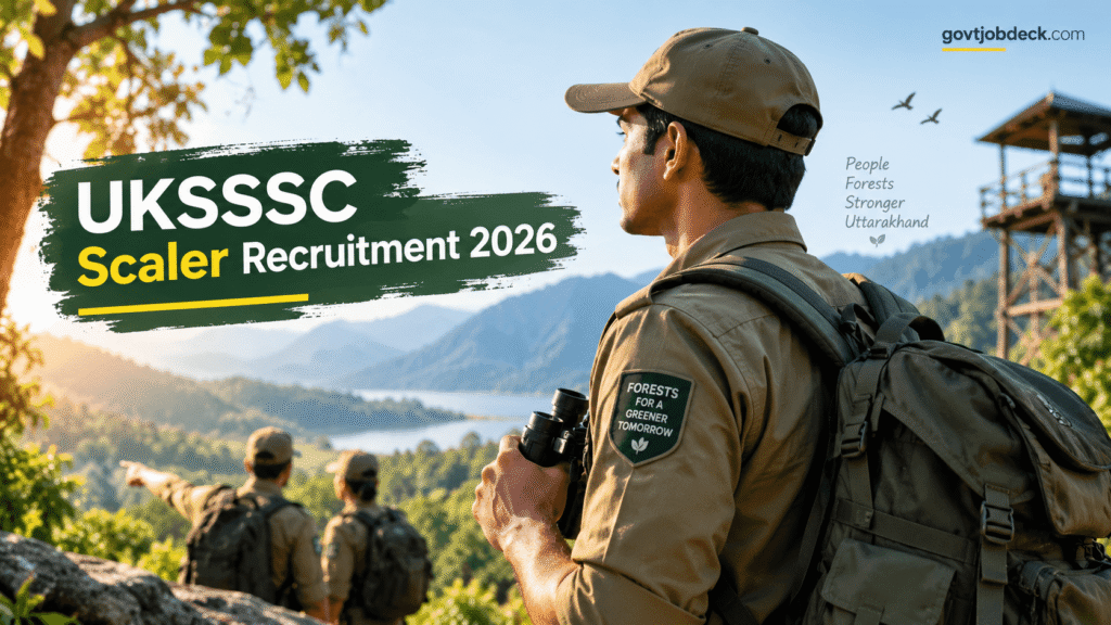 UKSSSC Scaler Recruitment 2026 forest officer recruitment banner