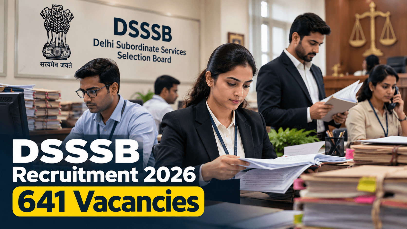 DSSSB Recruitment 2026 with 641 vacancies