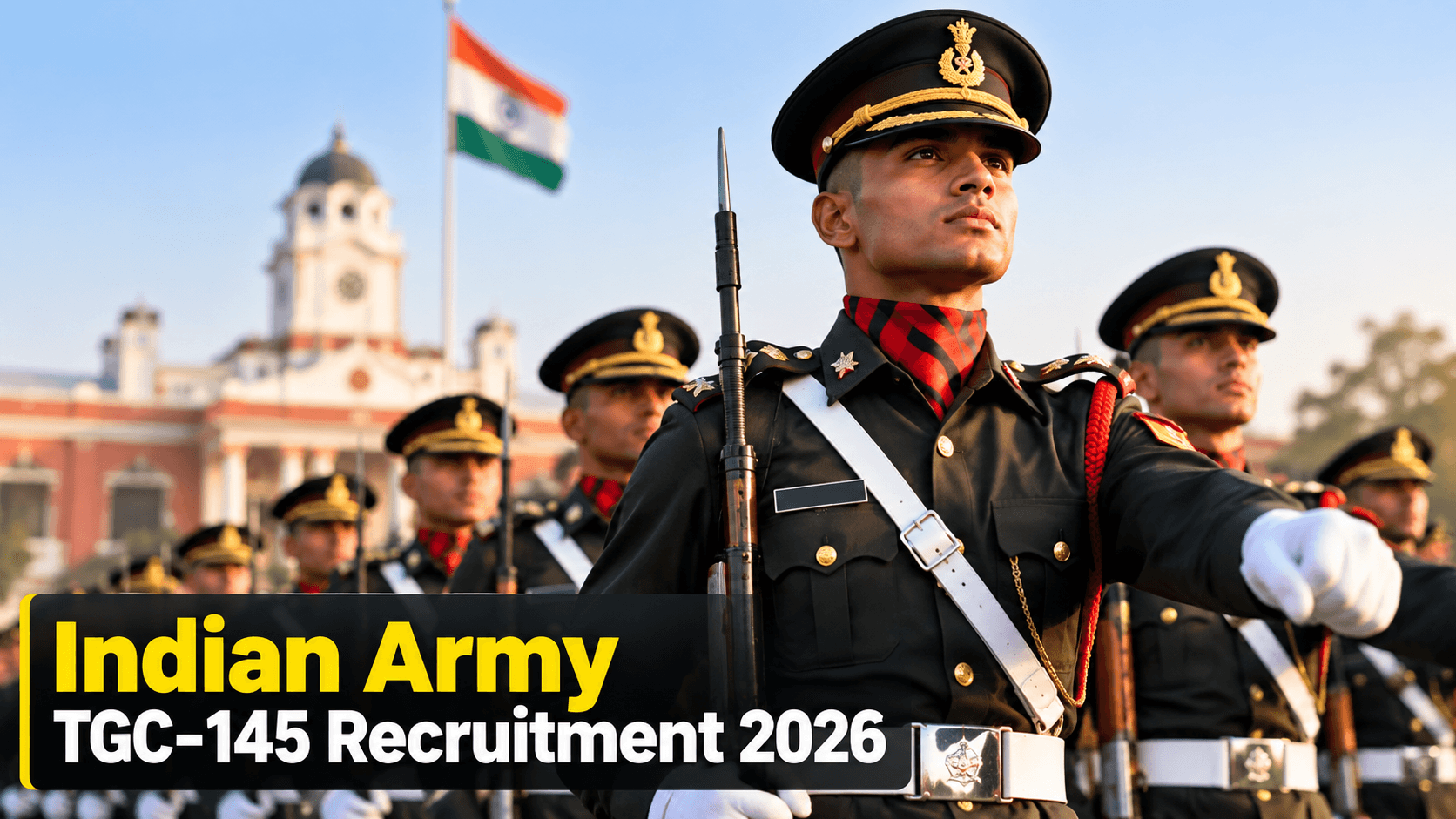 Indian Army cadets during training for TGC-145 Recruitment 2026