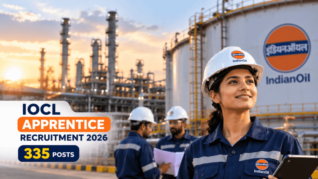 IOCL Apprentice Recruitment 2026 with 335 apprenticeship vacancies