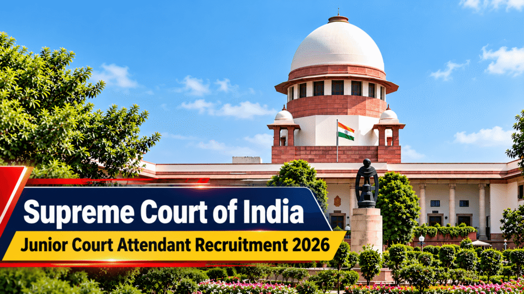Supreme Court of India building for Junior Court Attendant Recruitment 2026