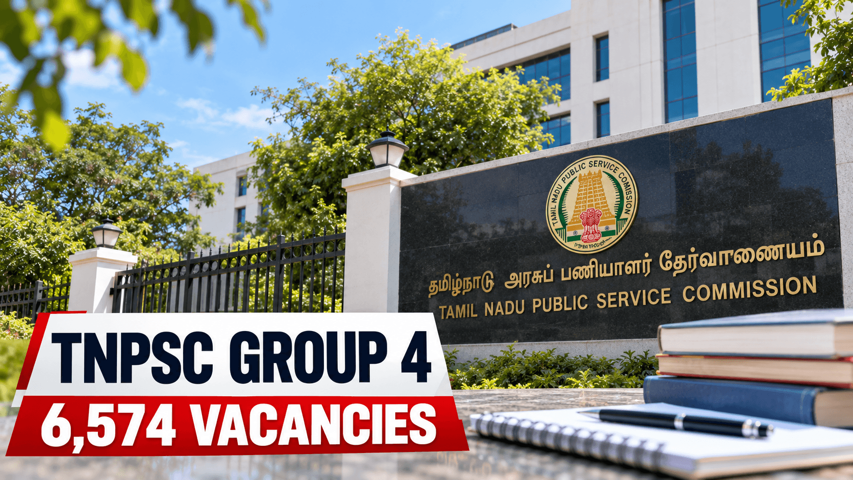 TNPSC Group 4 Recruitment 2026 notification for 6574 vacancies